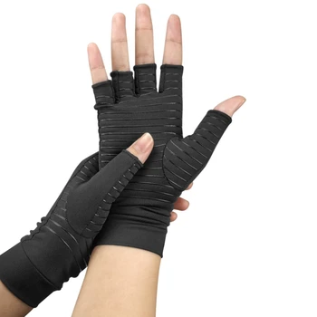 1 Par Baker-prevlečen Poliester fiber+Spandex Stiskanje Rokavice Šport Pol Prsta ženske moški lajšanje bolečin recovery rokavice