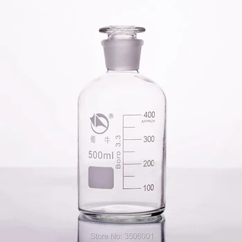 Reagent steklenico,Ozek vrat s standardno podlago stekla zamašek,Jasno,Boro. 3.3 stekla,s Prostornino 500 ml,Vzorec Vial