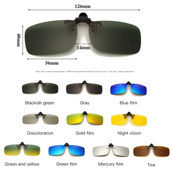 Flip-up Objektiv Polarizirana sončna Očala Moških Vožnje Rumene Leče, Očala za Nočno gledanje Anti-glare sončna Očala Posnetek na Očala Modre Ženske