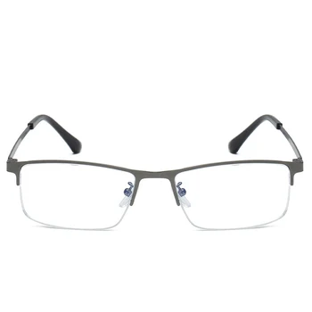 Elbru Anti-blue Ray Semi-rimless Kratkovidnost Očala Moških Poslovnih Kovinski Kratkovidno Očala Klasičnih Kratkovidan Očala-1.0 -4.0