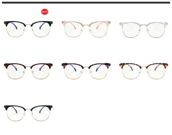 VWKTUUN Pregleden Očal Okvir Ženske Moški Anti Modra Svetloba Očala Pol Okvir Eye Glasses Kovinski Okvir Branje Računalniških Očal