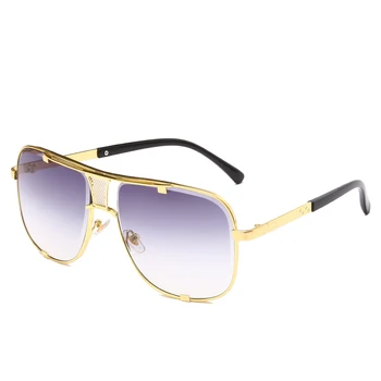 Blagovno znamko Design Moških Kovinska sončna Očala Letnik Moški Kvadratnih sončna Očala Luksuzni Moški UV400 Sunglass Odtenki gafas de sol hombre - 