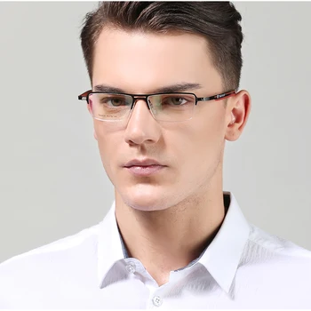 2020 OZNAKO Hezekiah eyeglass okvirji za moške lahka pol okvir kratkovidnost okvirji in ženske Elasticized noge okvirja za očala računalnik - 