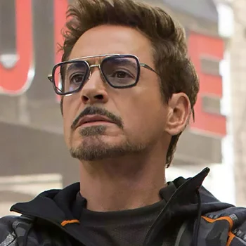 Tony Stark, Iron Man, Kvadratni Sončna Očala Trendom Punk Sončna Očala Za Moške Letnik Kovinski Okvir Retro Odtenki Gradient Očala Hot - 